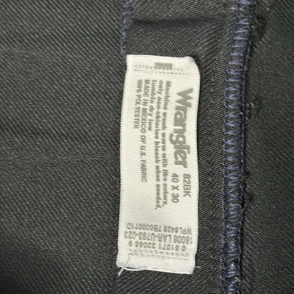 Vintage Men’s Wrangler ranch pants 80's Black Wrangler, Polyester, Bootcut NWOT - Picture 10 of 16